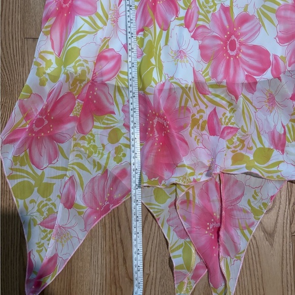 Vintage Ankee Usa Long Floral Asymmetrical Dress - Picture 4 of 7